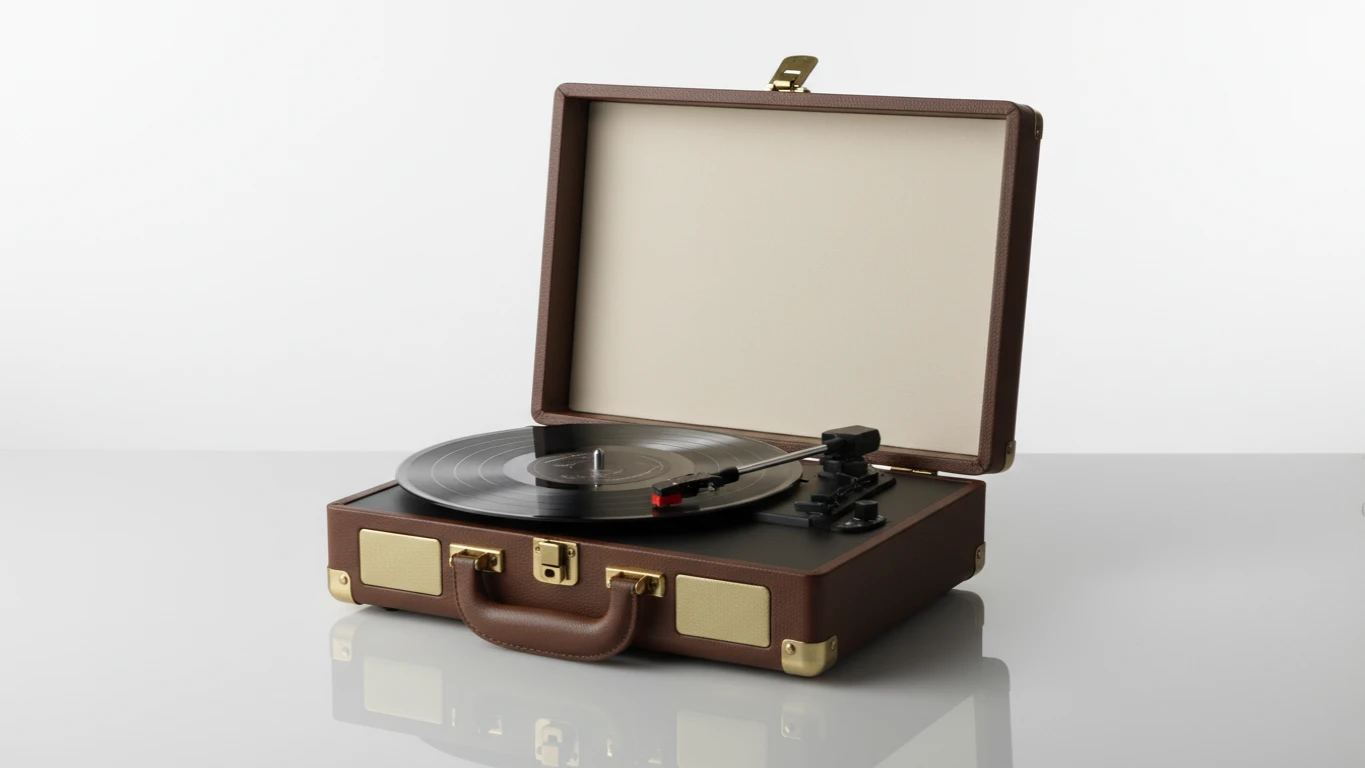 Toca-Discos Vinil Retrô (Maleta)