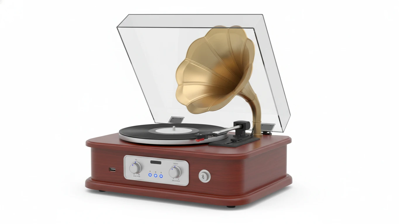 Vitrola Retrô com Conectividade Bluetooth e USB