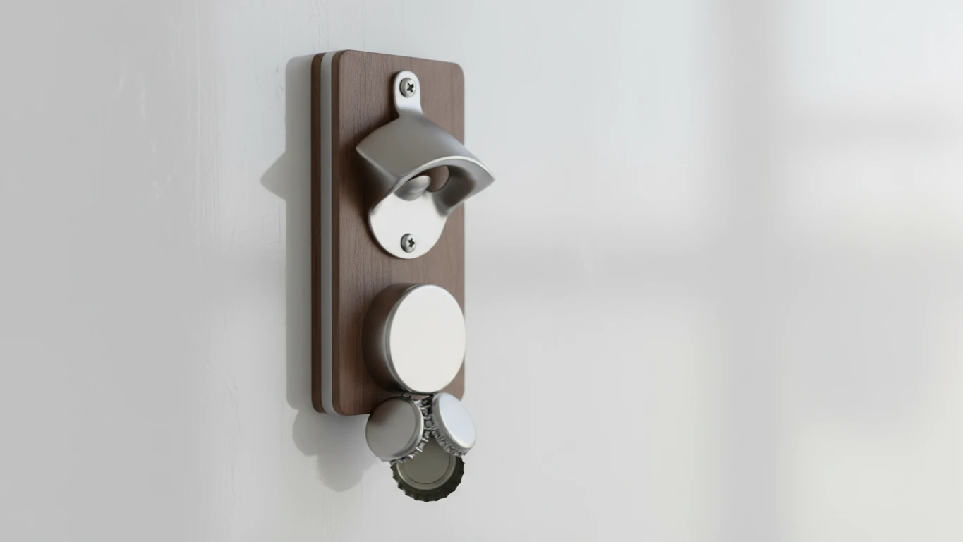 Abridor de Garrafas Magnético de Parede