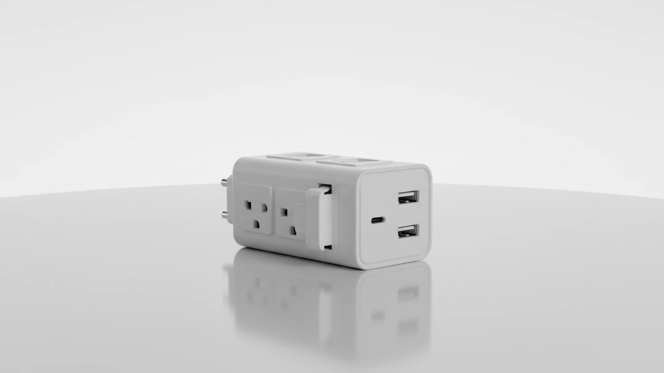 Adaptador Universal de Tomada com USB