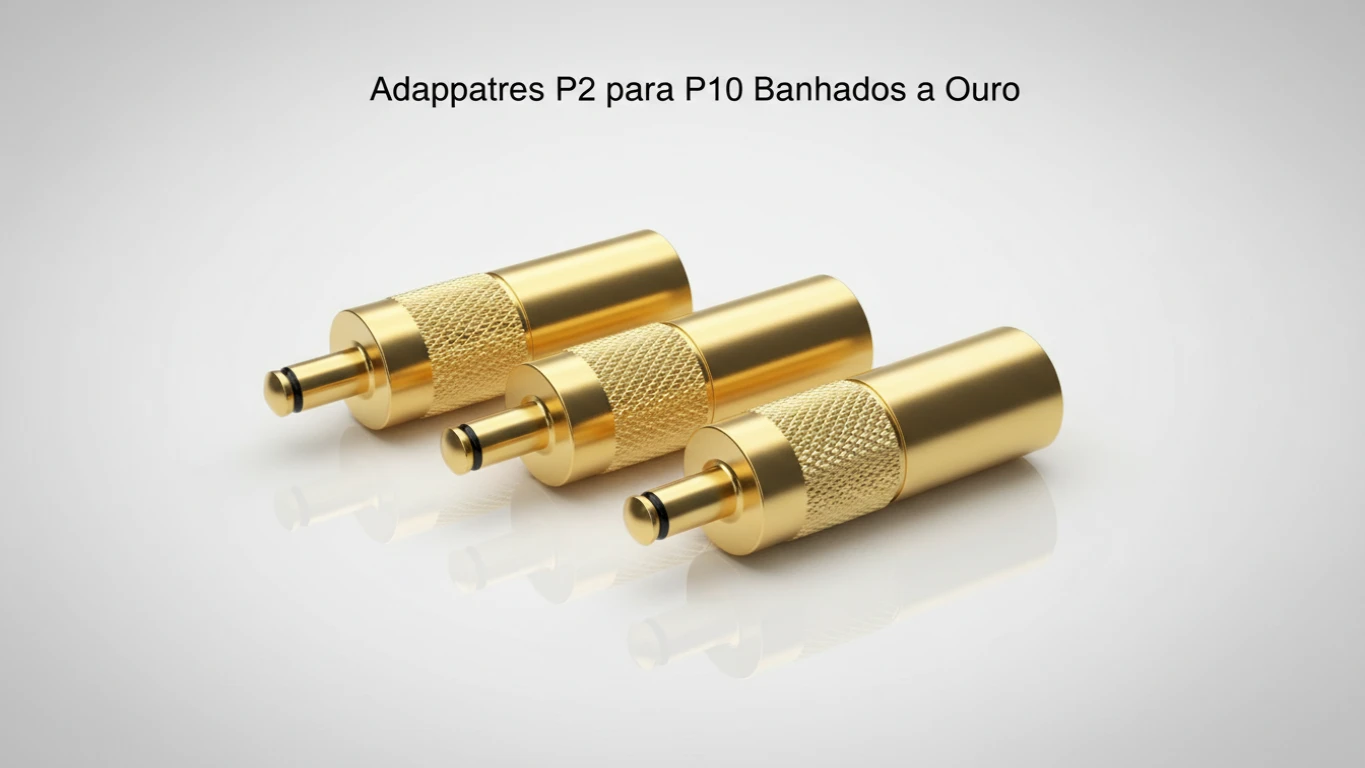 Adaptadores P2 para P10 Banhados a Ouro