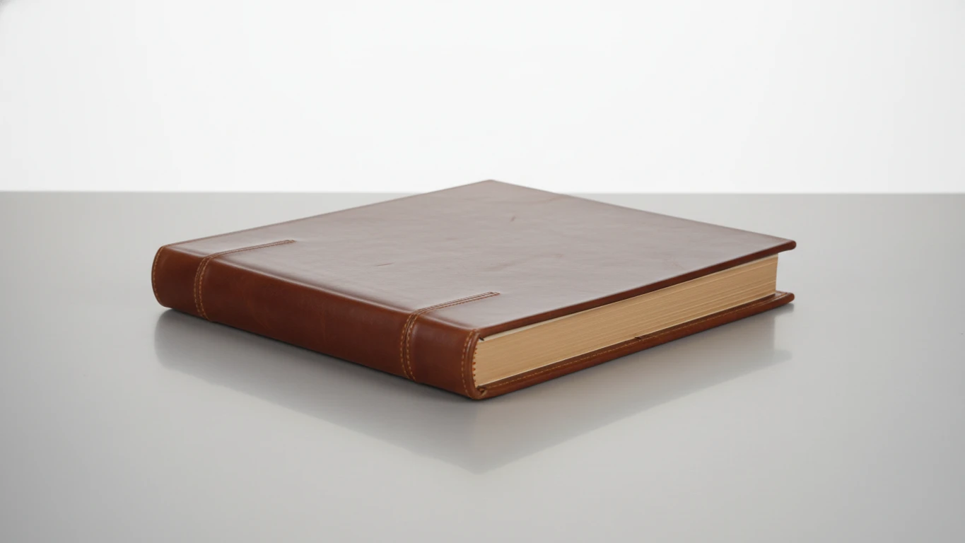 Álbum de Fotos Revestido em Couro