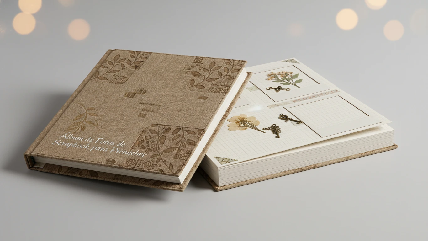 Álbum de Fotos de Scrapbook para Preencher