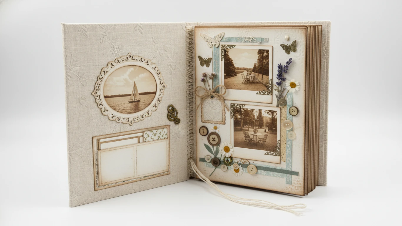 Álbum de Fotos em Scrapbook