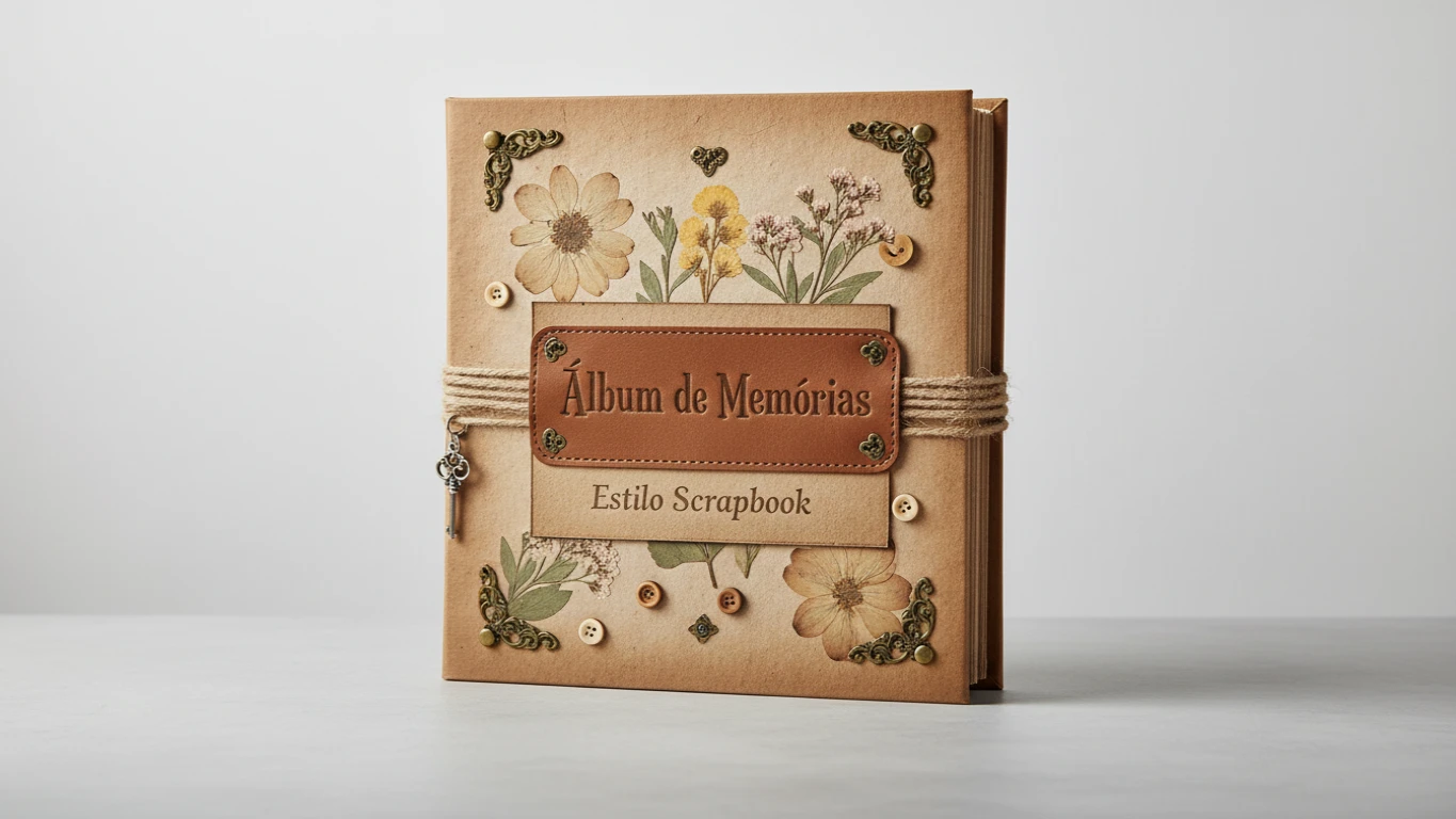 Álbum de Memórias Estilo Scrapbook
