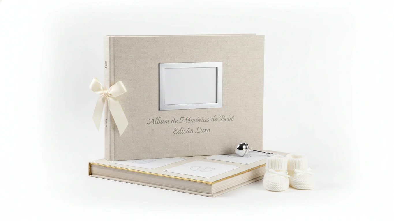Álbum de Memórias do Bebê Edição Luxo