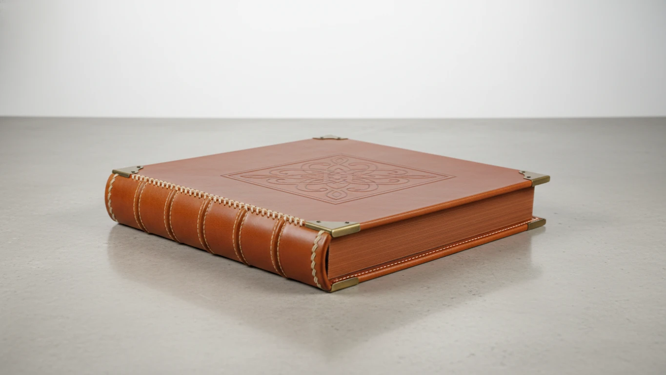 Álbum de Memórias em Couro Legítimo