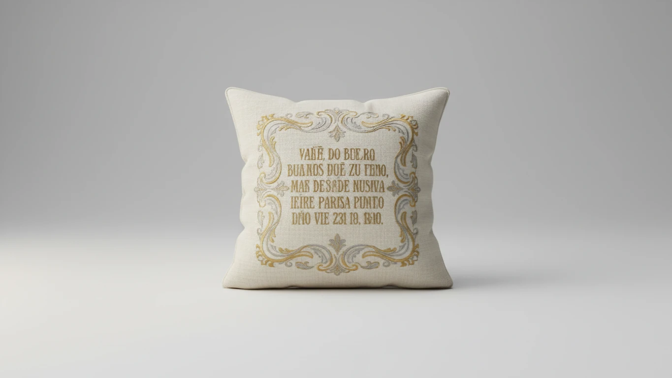 Almofada Decorativa com Versículo Bordado