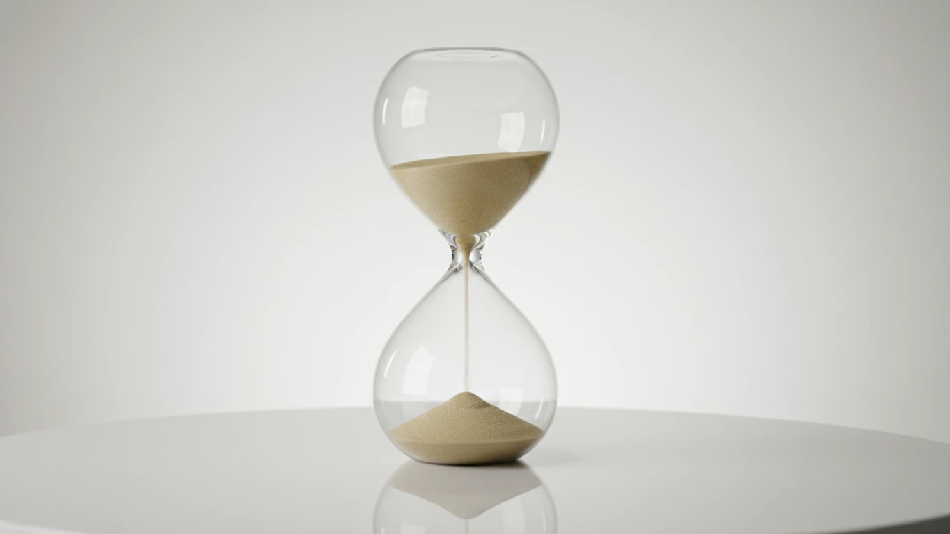 Ampulheta de Vidro com Areia Fina