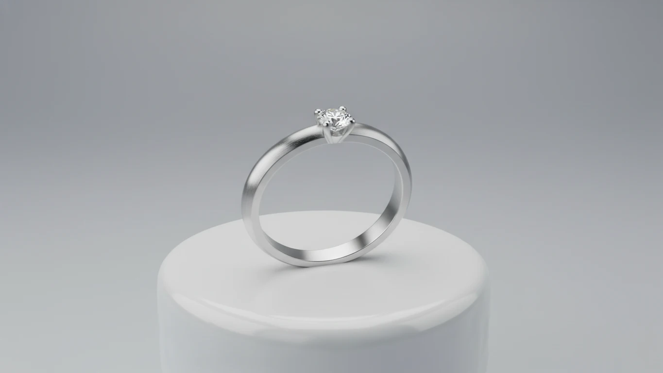 Anel de Compromisso em Prata 950