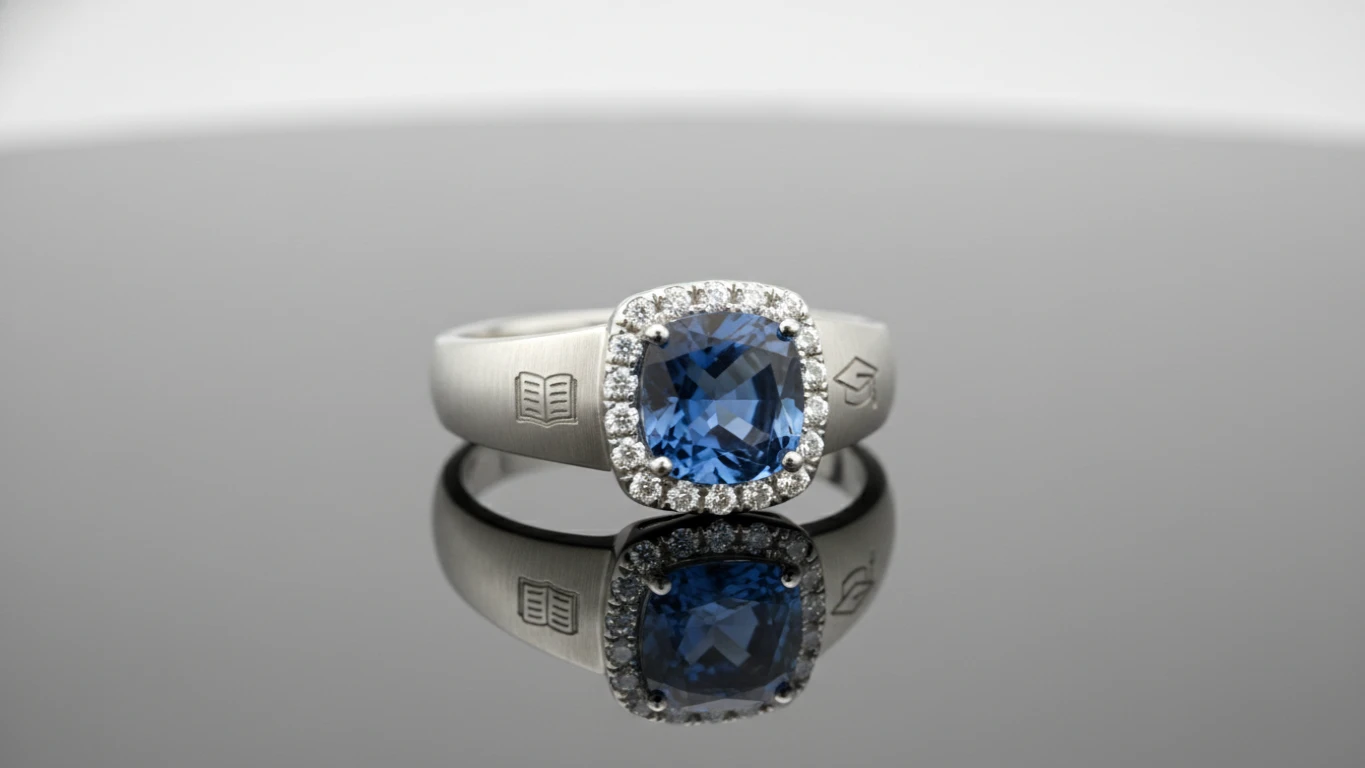 Anel de Formatura Infantil com Pedra Central