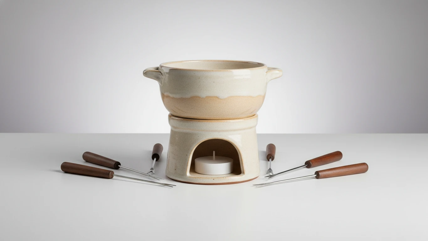 Aparelho de Fondue de Cerâmica
