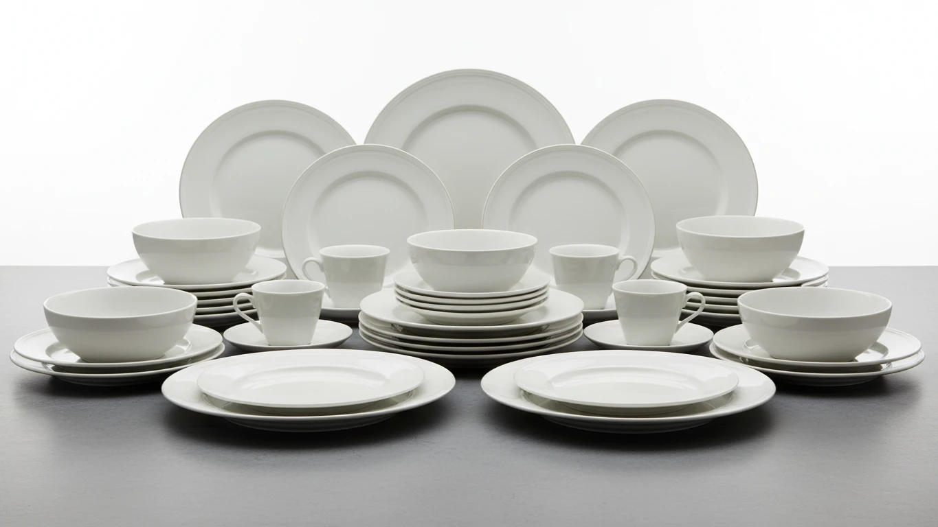 Aparelho de Jantar em Porcelana Branca