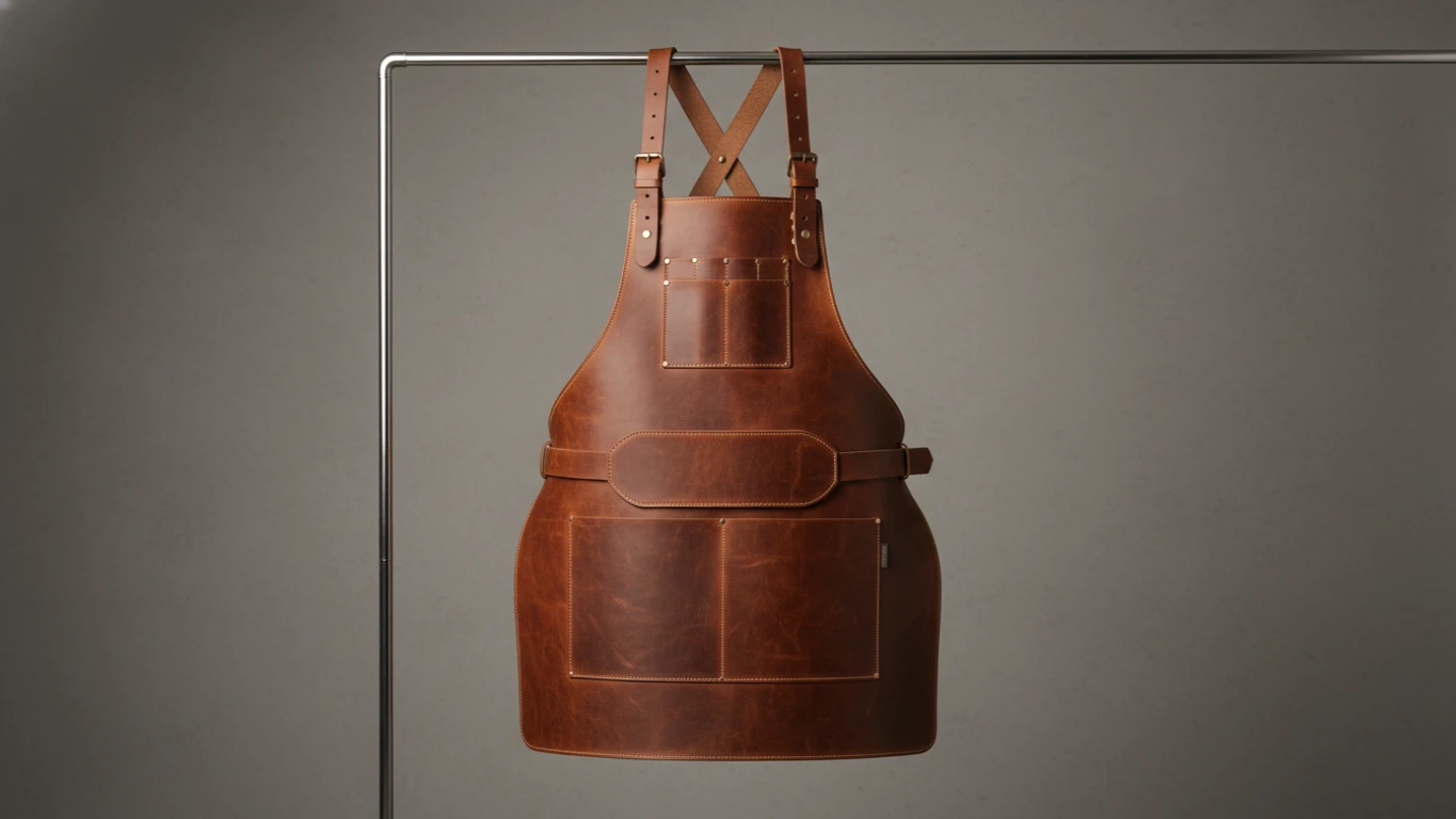 Avental de Couro com Ajuste Ergonômico
