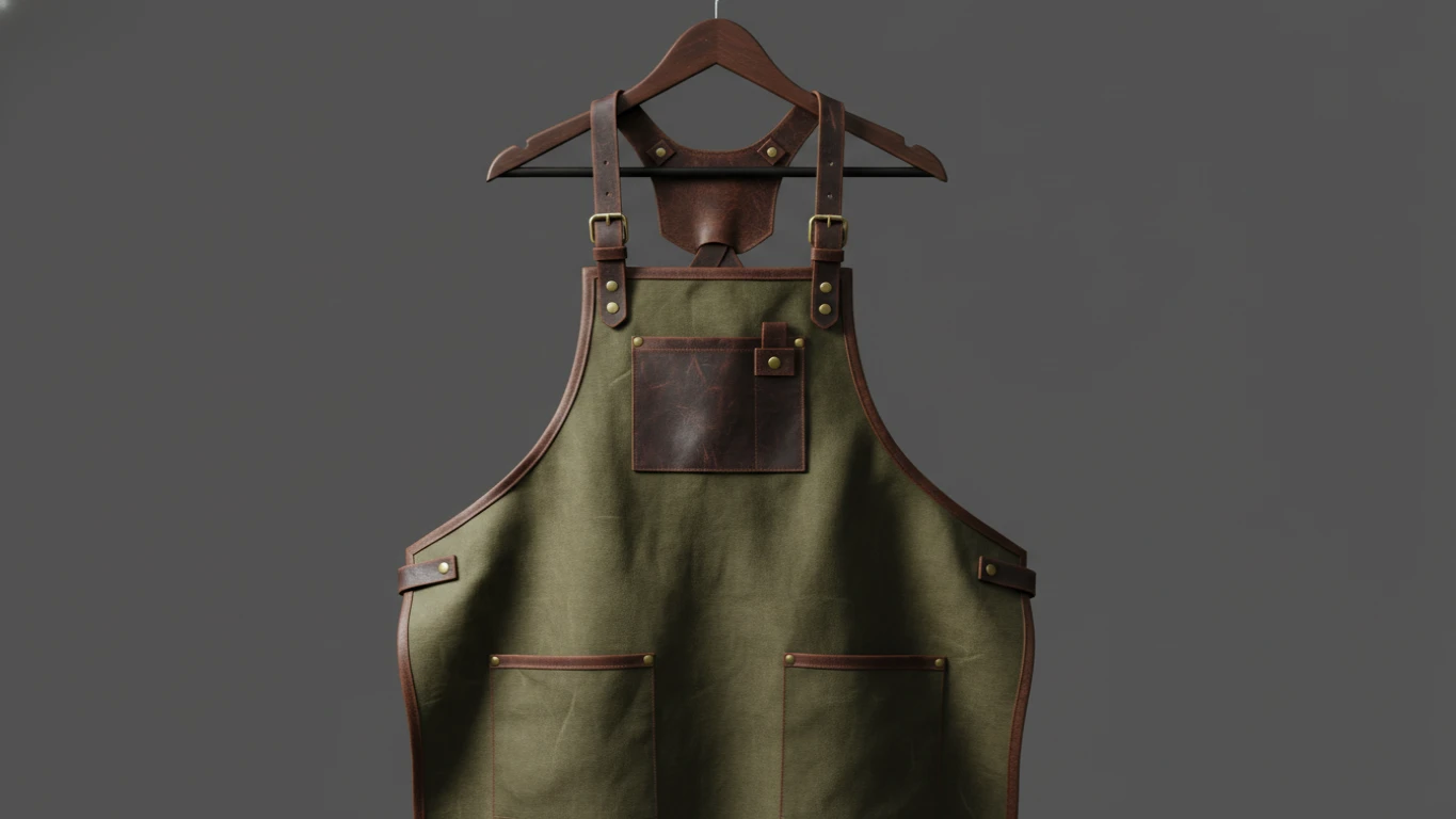 Avental de Lona e Couro Profissional