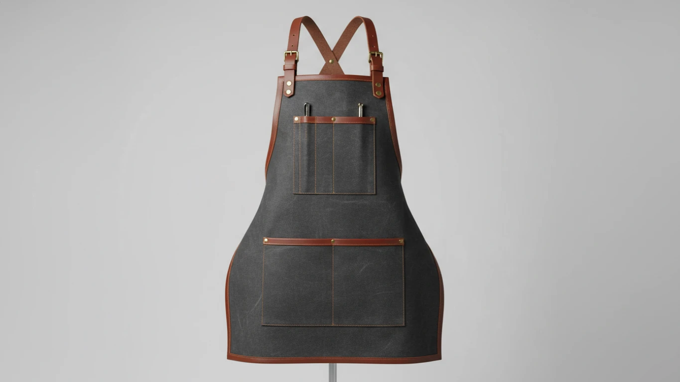 Avental de Sommelier em Lona e Couro