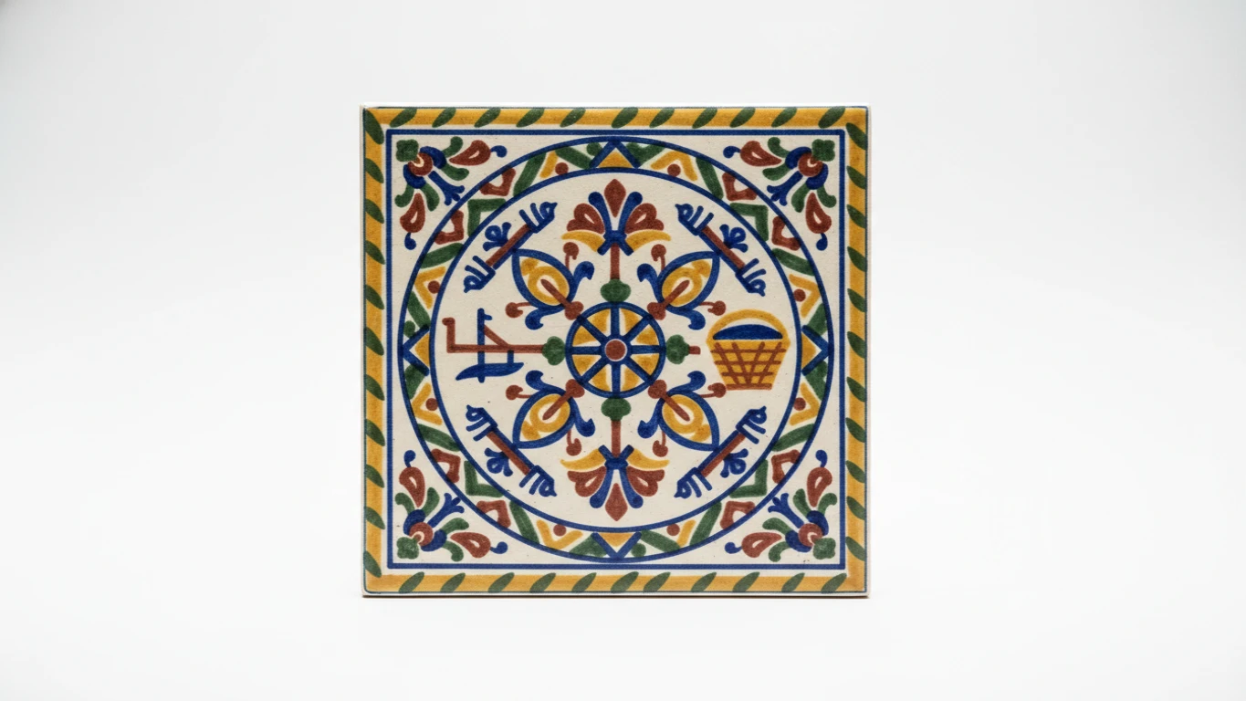 Azulejo Decorativo com Arte Popular