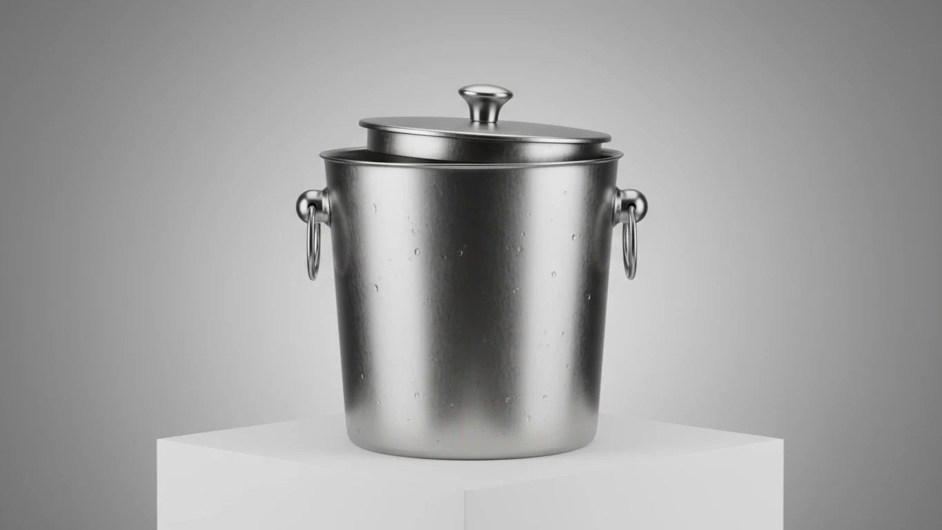 Balde de Gelo em Aço Inox Escovado