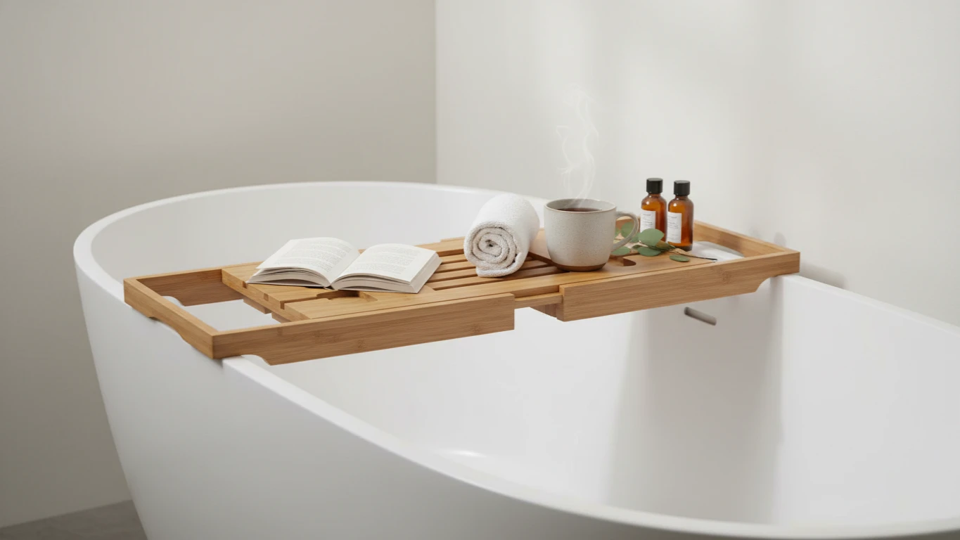 Bandeja para Banheira em Bambu