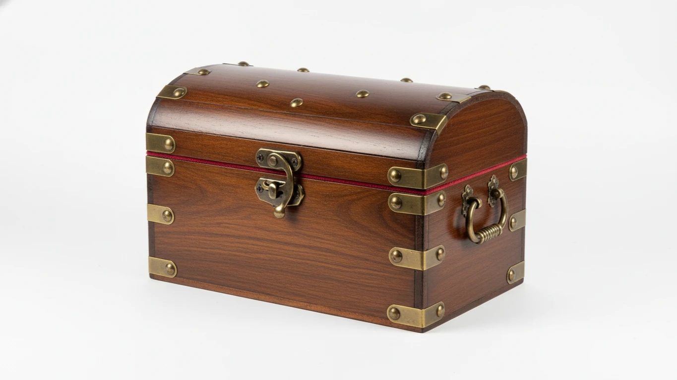 Baú de Madeira para Tesouros