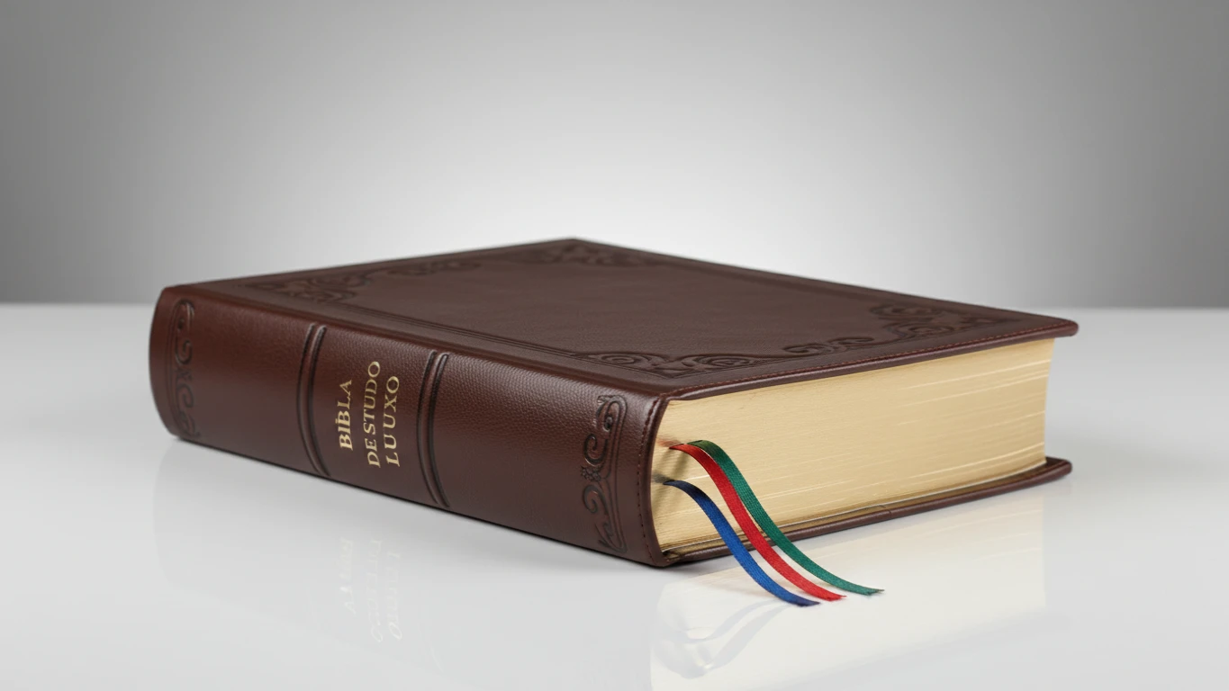 Bíblia de Estudo Luxo com Capa em Couro Soft