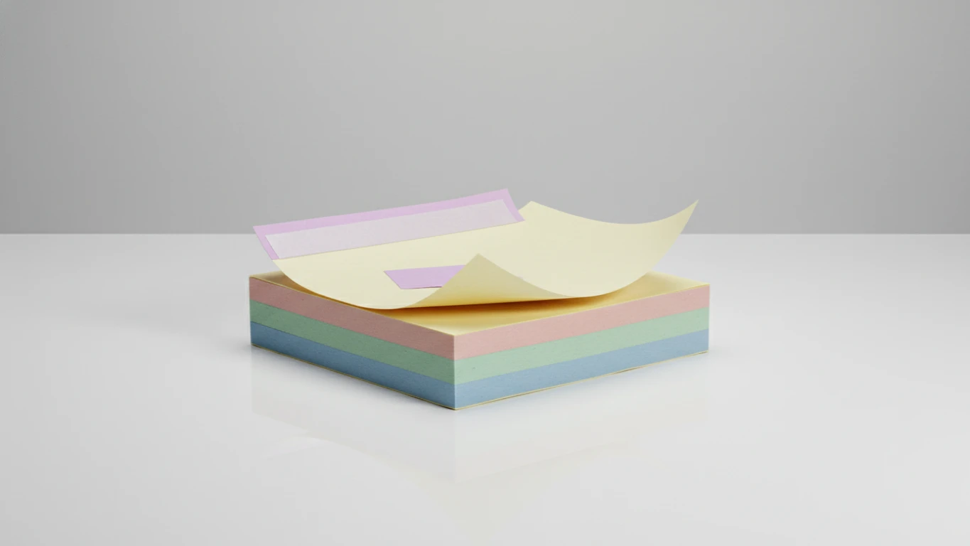 Bloco de Notas Autoadesivas Estilizado