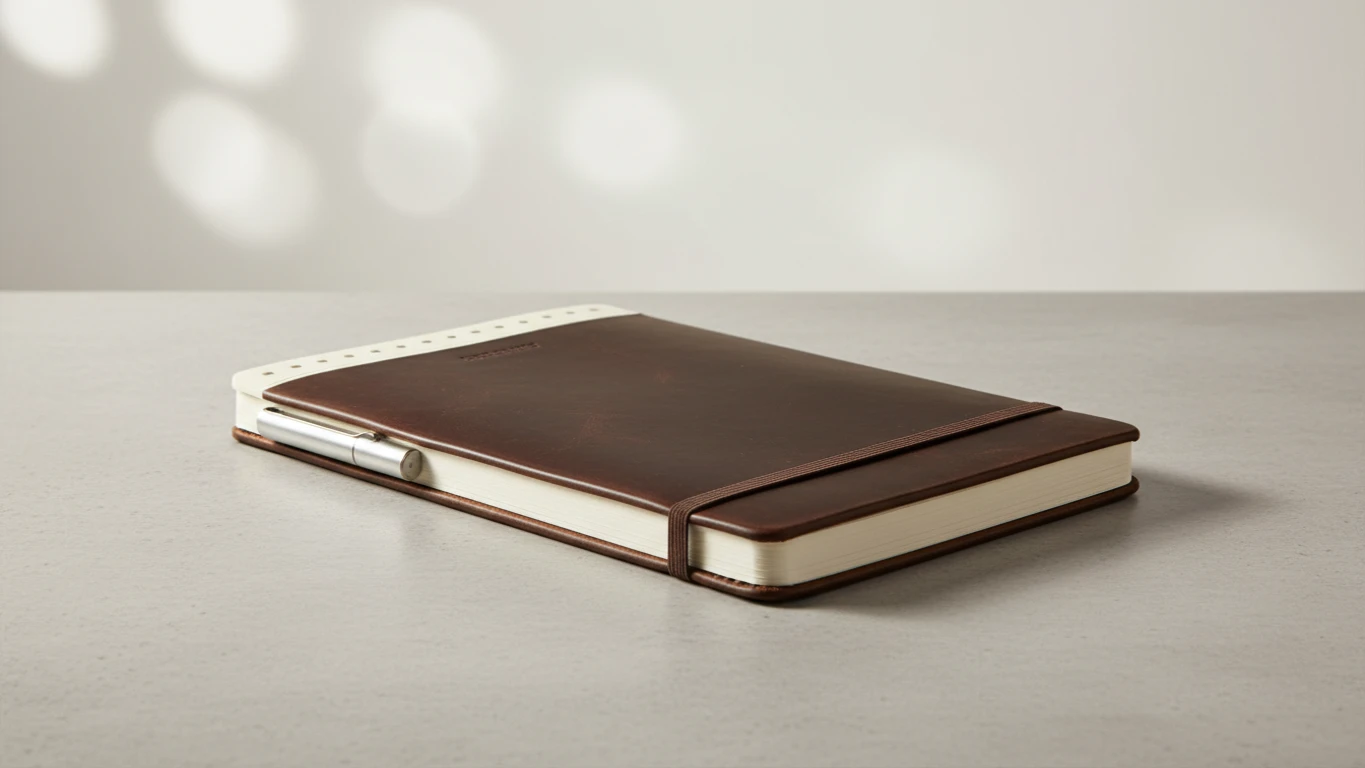 Bloco de Notas Premium Capa em Couro