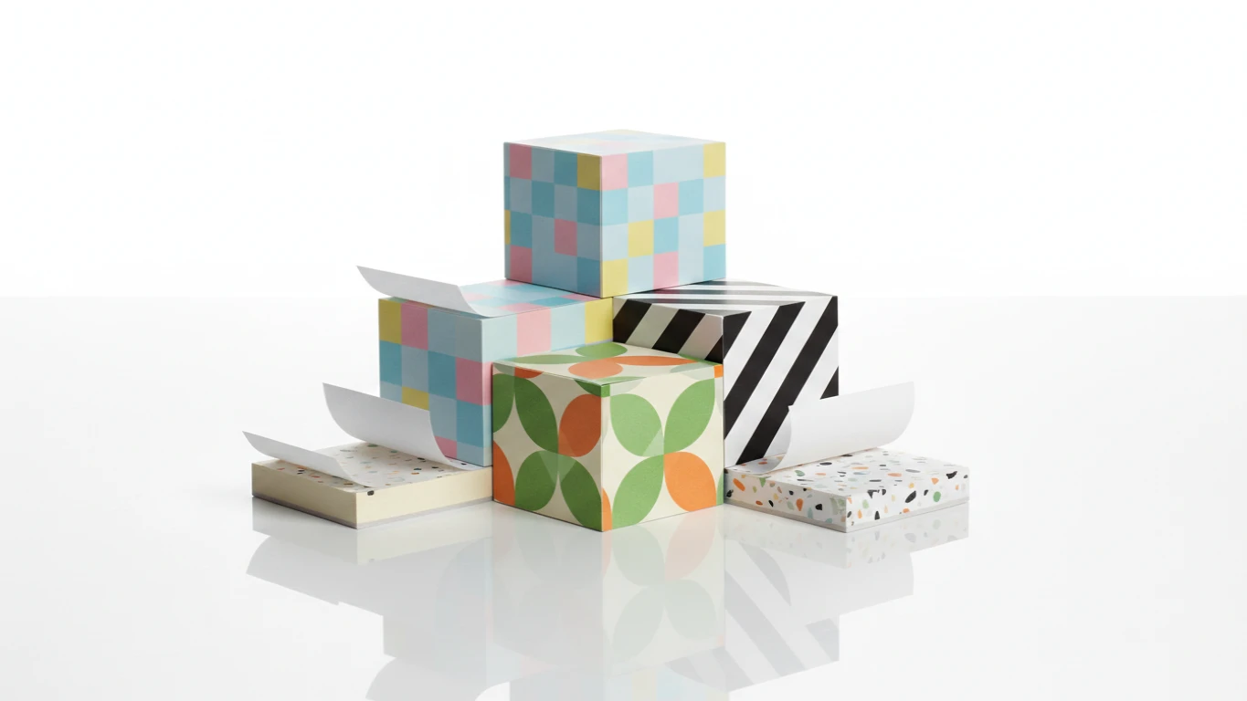 Bloco de Notas de Design Autoadesivo