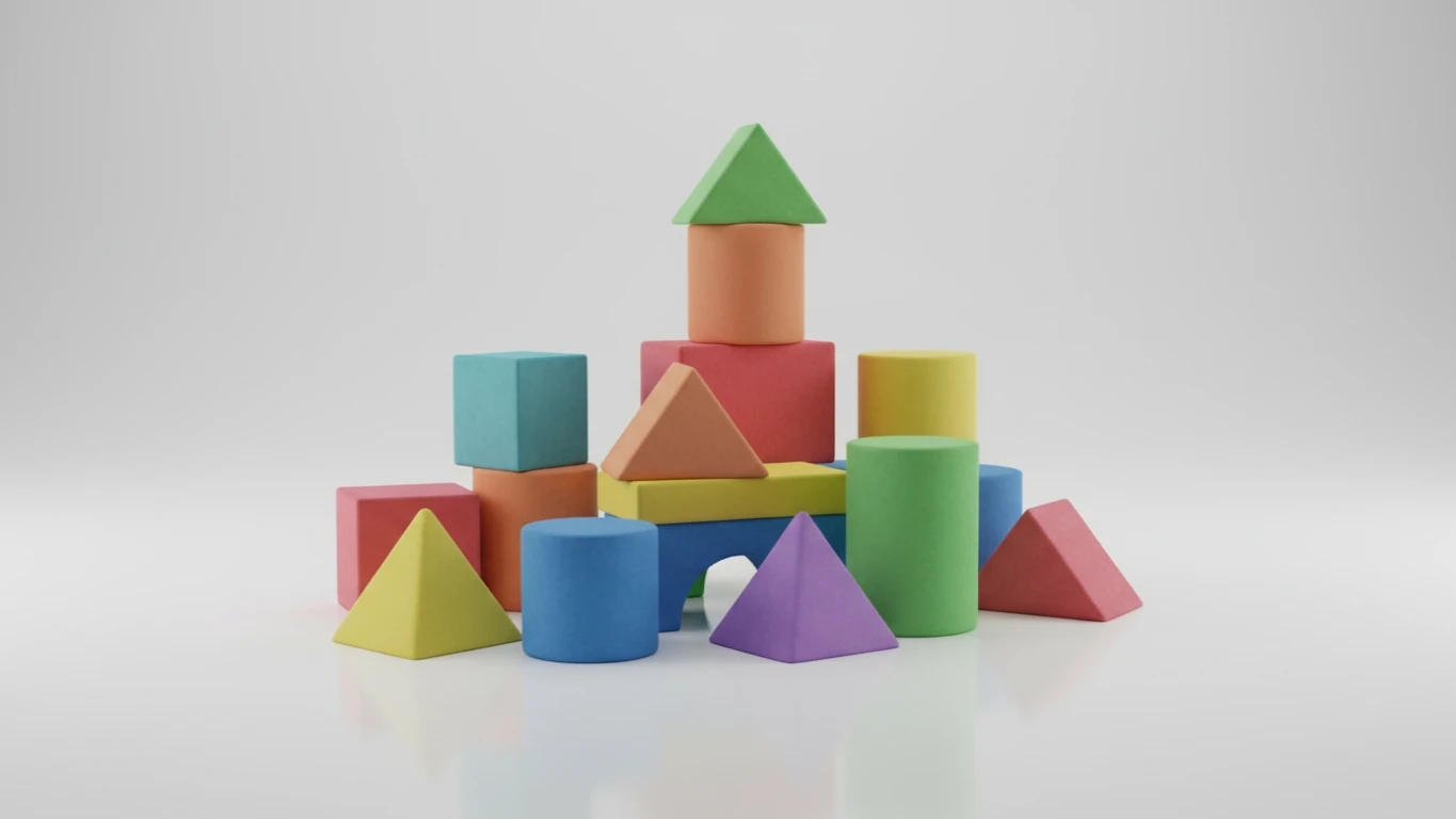 Blocos de Montar Macios e Coloridos