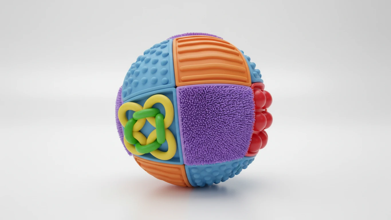 Bola Sensorial com Texturas Variadas