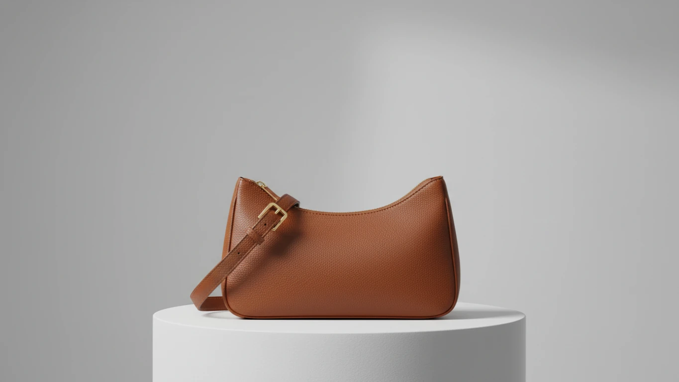 Bolsa Baguette de Couro Sintético