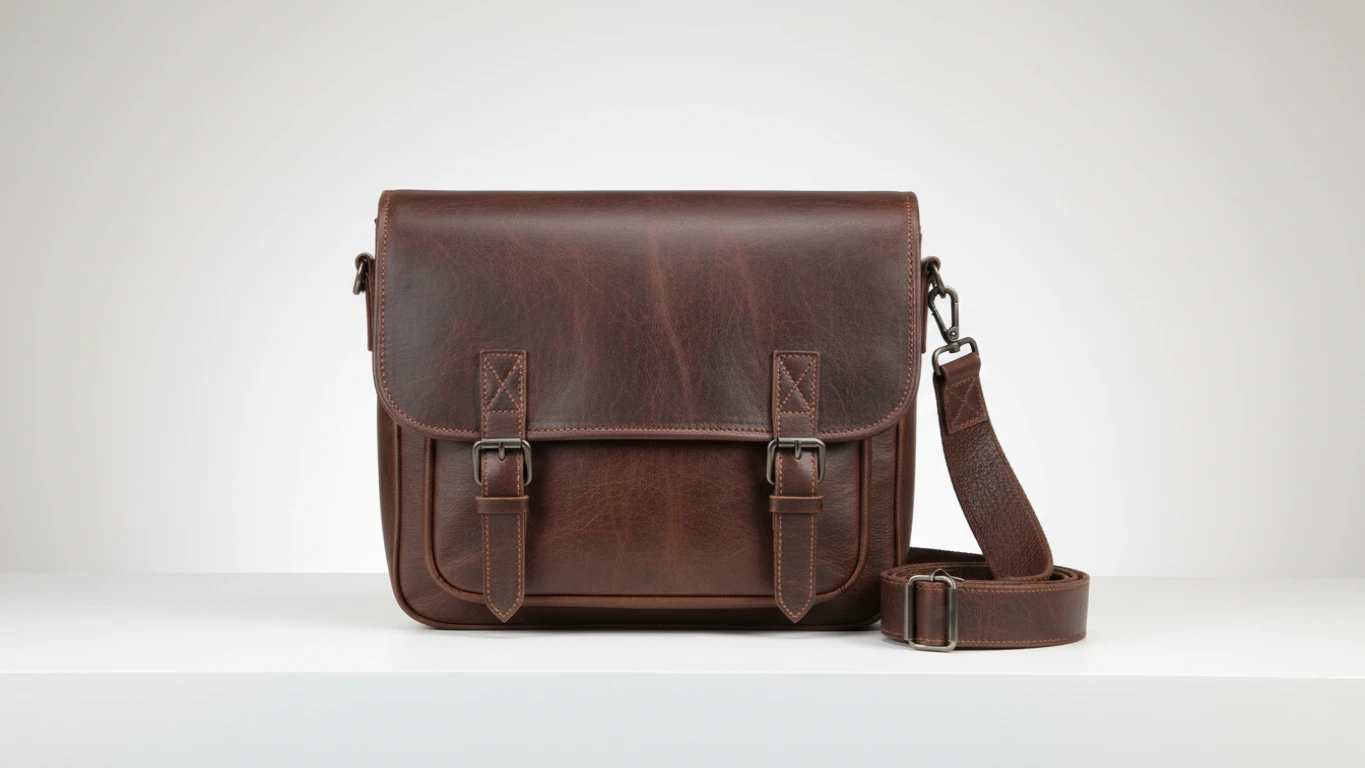 Bolsa Estilo Mensageiro em Couro Ecológico