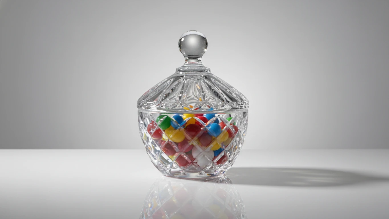 Bomboneira de Cristal Lapidado