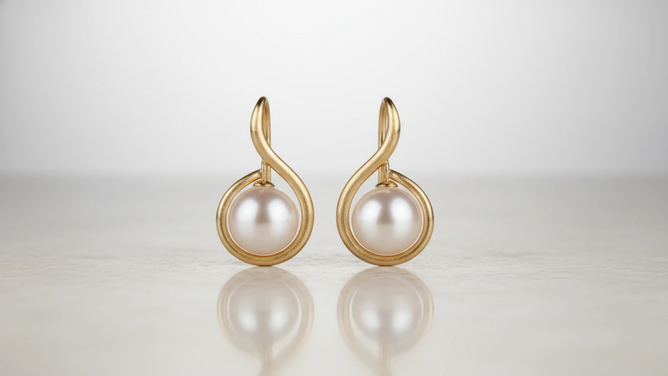 Brincos de Ouro 18k com Pérola