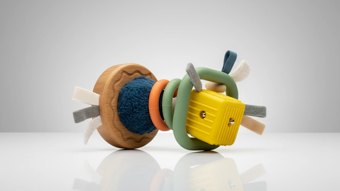 Brinquedo Sensorial de Texturas e Sons