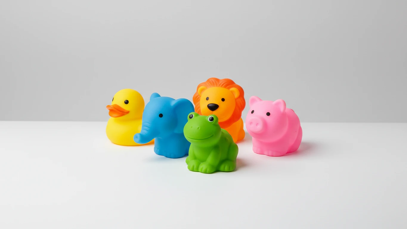 Brinquedo de Apertar e Fazer Barulho com Formas de Animais