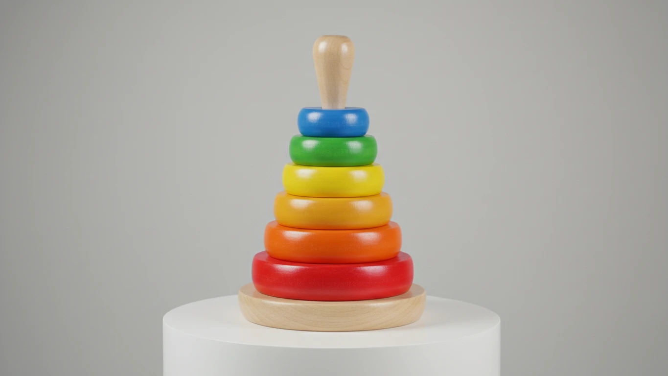 Brinquedo de Empilhar Argolas Clássico