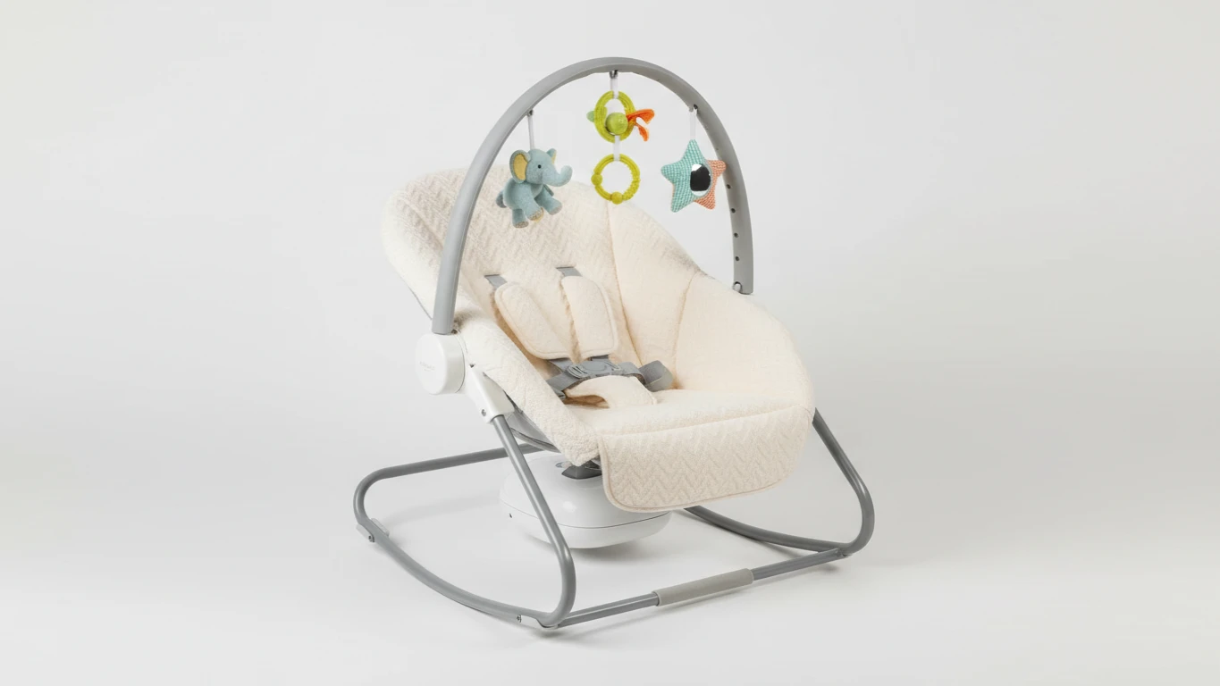 Cadeira de Descanso Vibratória com Arco de Brinquedos