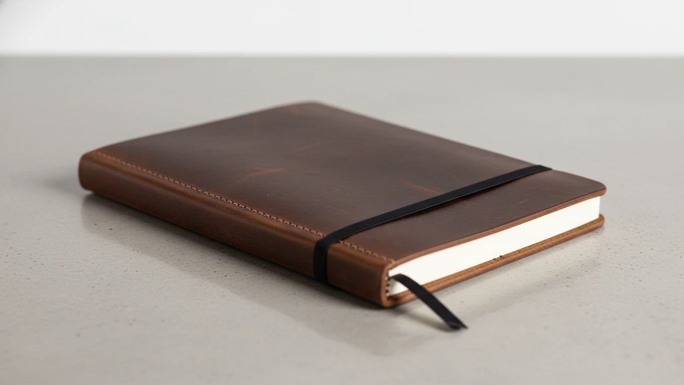 Caderno Estilo Moleskine de Couro