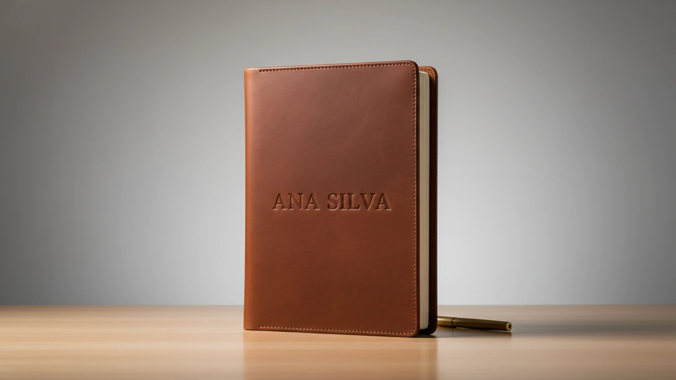 Caderno Planner em Couro com Nome Gravado