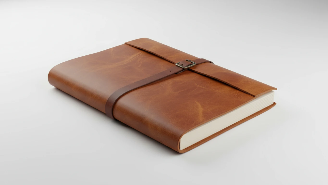 Caderno de Anotações com Capa de Couro