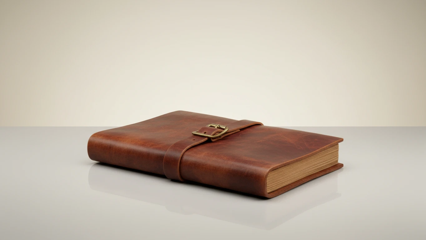 Caderno de Couro Genuíno para Anotações