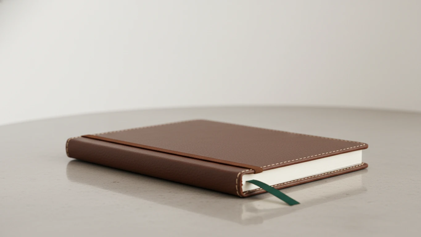 Caderno de Notas em Couro Sintético