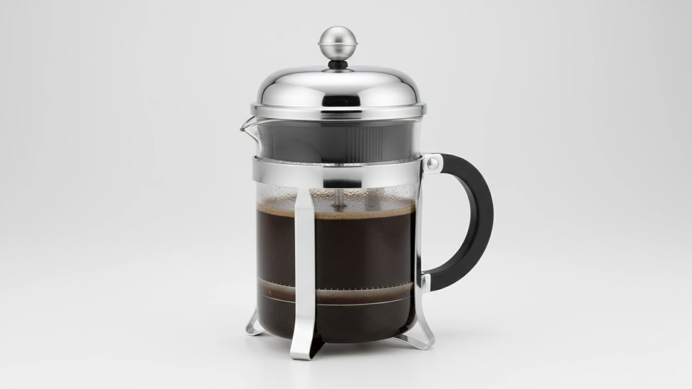 Cafeteira Francesa em Vidro e Inox