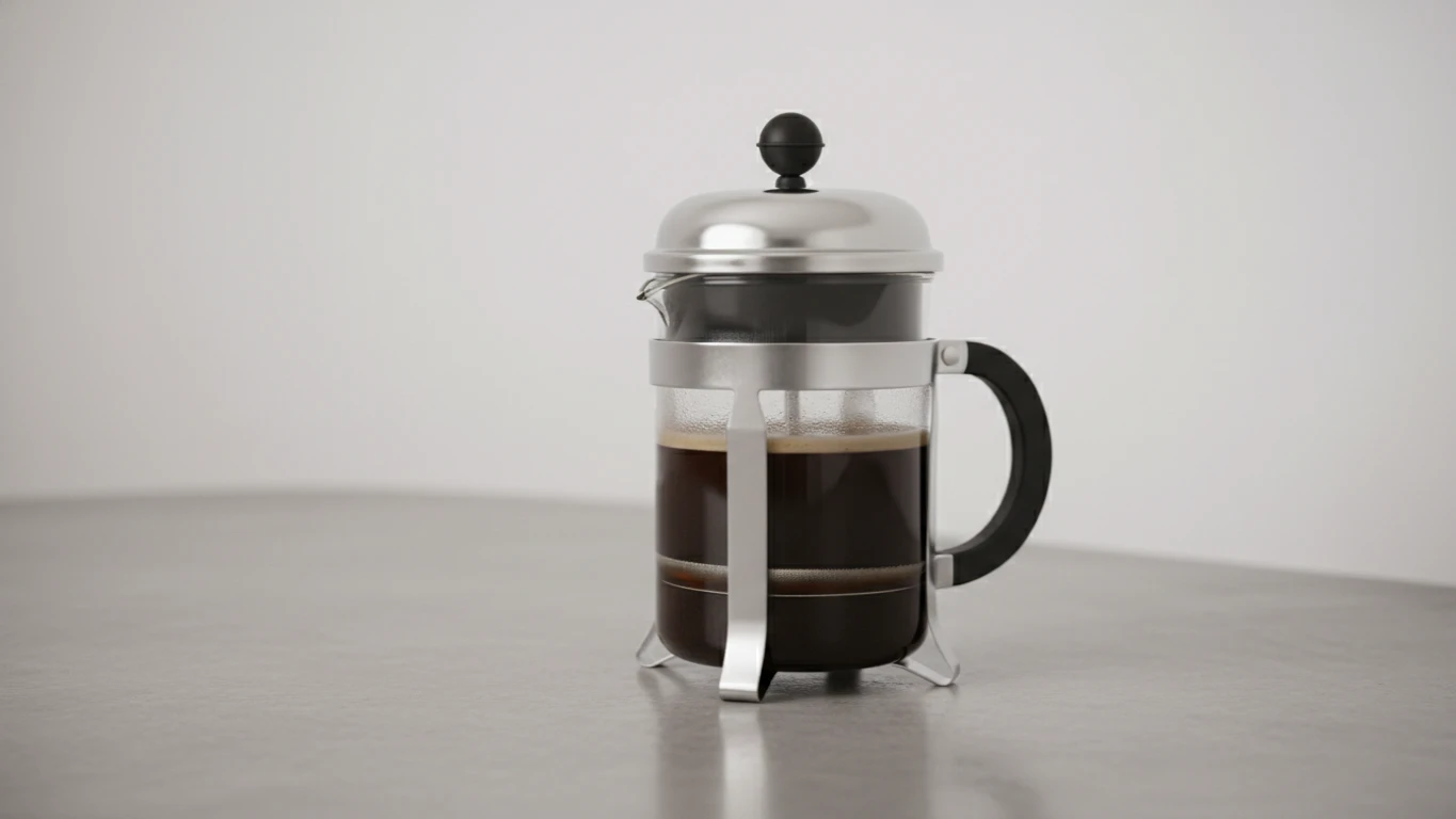 Cafeteira Prensa Francesa de Aço Escovado