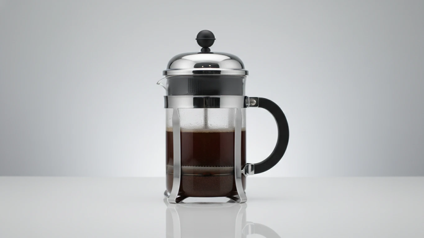 Cafeteira Prensa Francesa em Vidro e Aço Inox