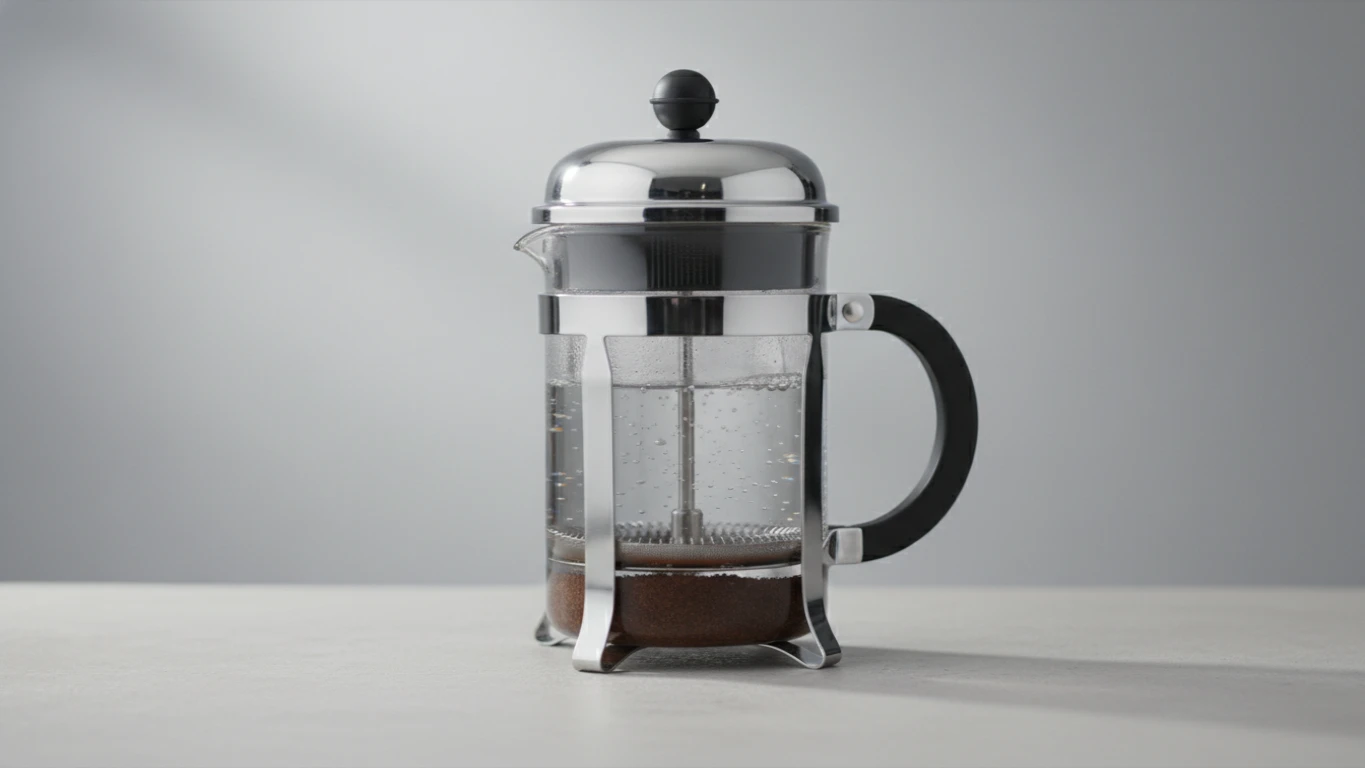 Cafeteira Prensa Francesa em Vidro e Aço