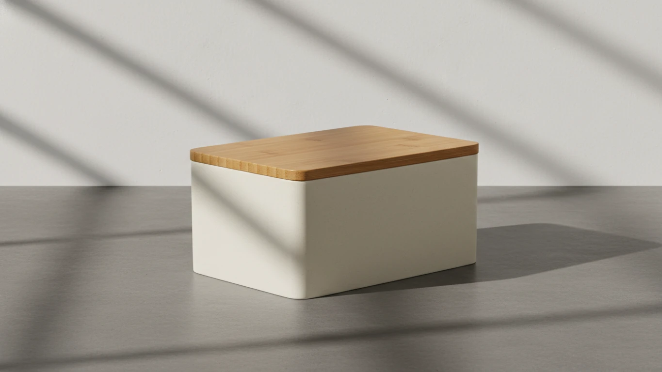 Caixa Organizadora com Tampa de Bambu