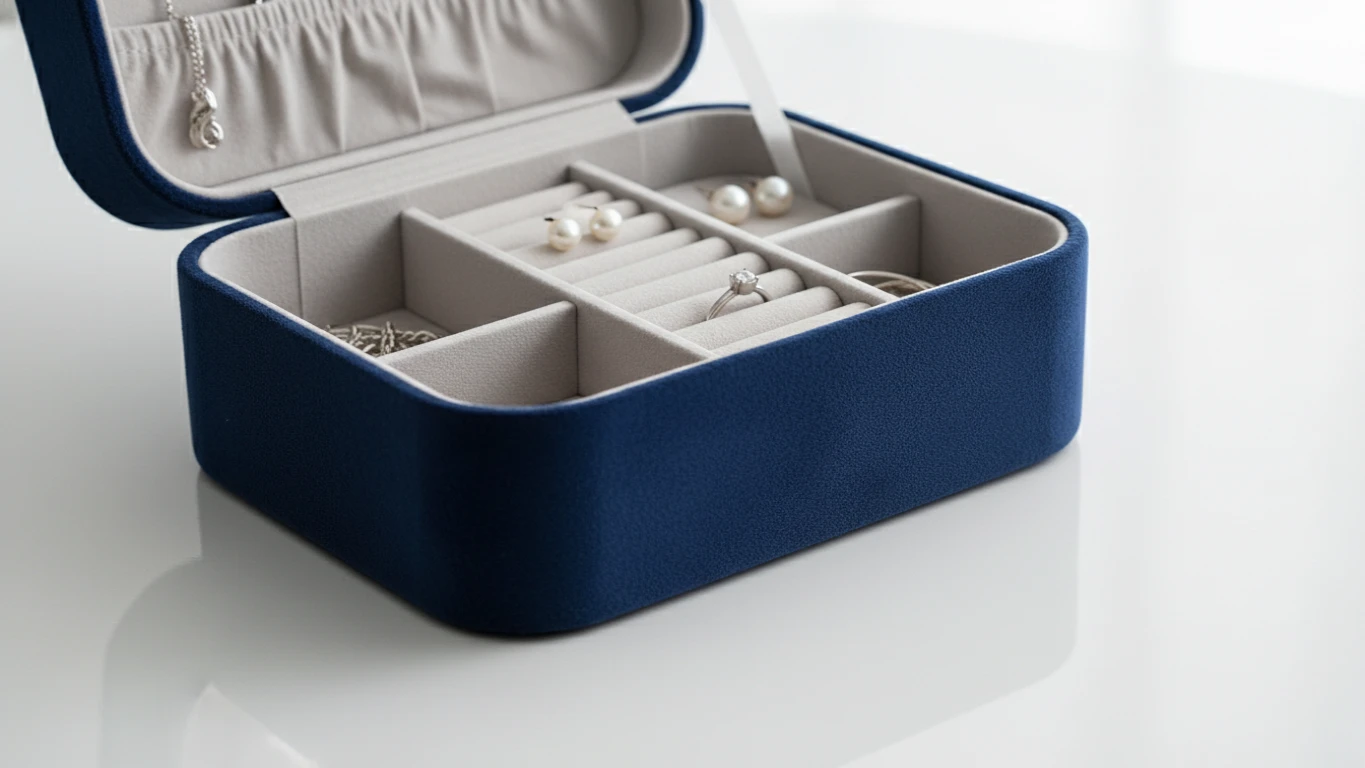 Caixa Organizadora de Joias em Veludo