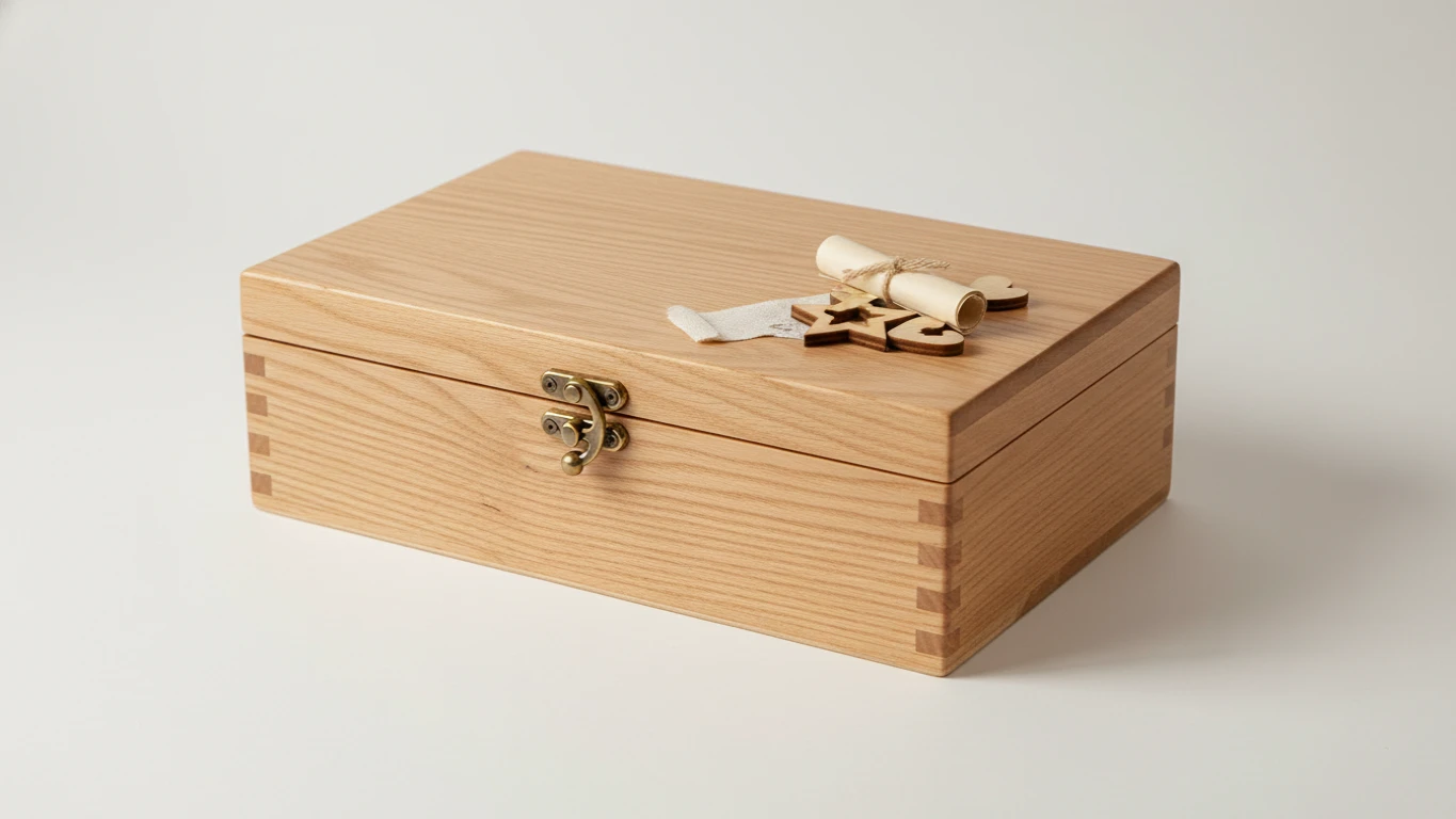 Caixa Organizadora de Lembranças em Madeira